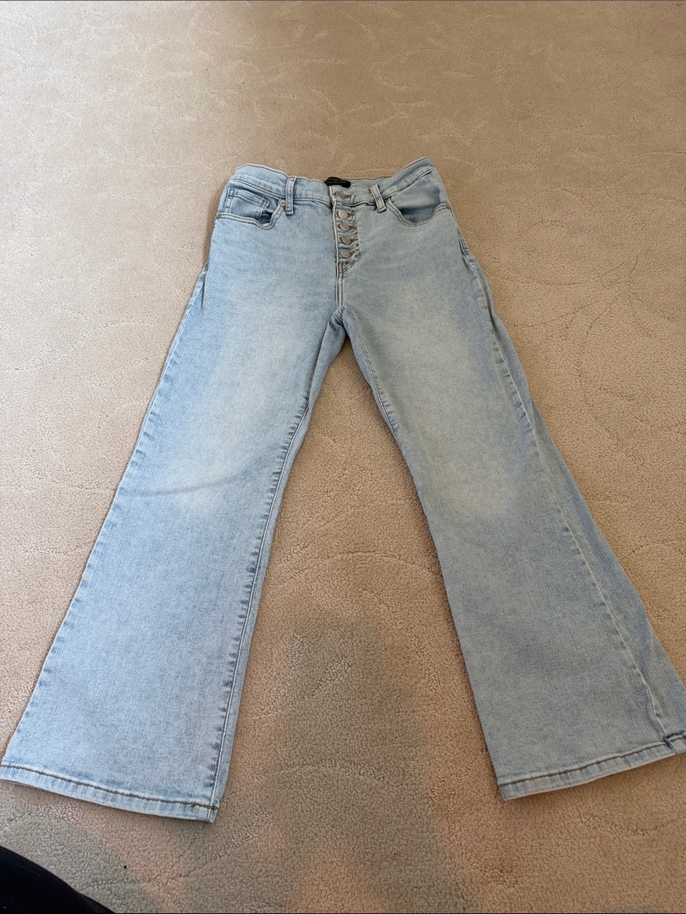 Banana Republic Light Wash High-Rise cropped bootcut Jeans - Light Blue